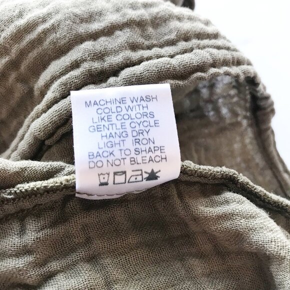 XIRENA Faedra Old Sage Green Gauze Cotton V Neck Sleeveless Dress Womens XS - Picture 6 of 12